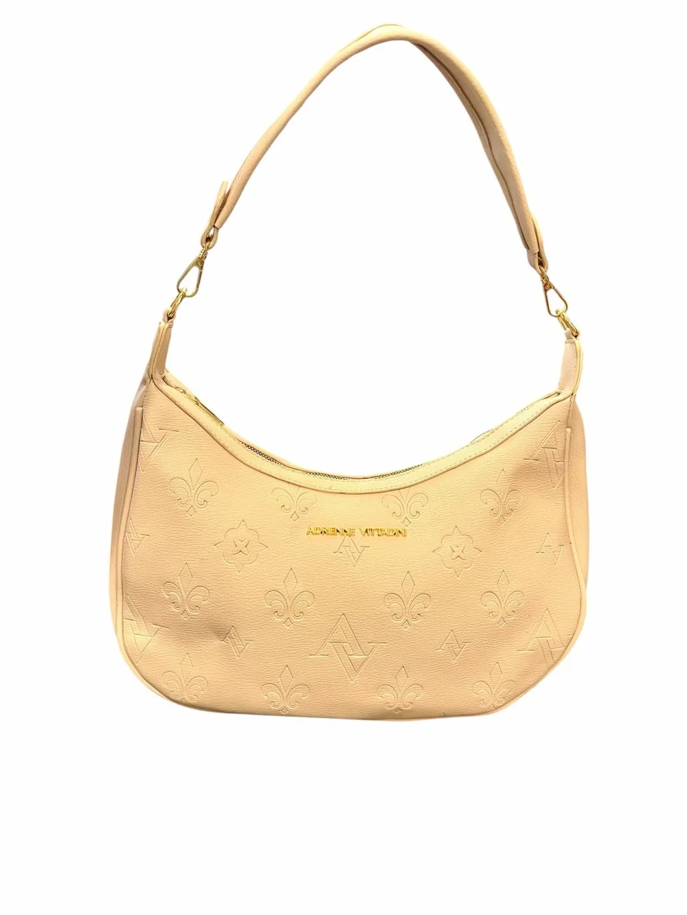 Adrienne Vittadini Ivory Marseille Signature Collection Hobo Bag New Preppy
